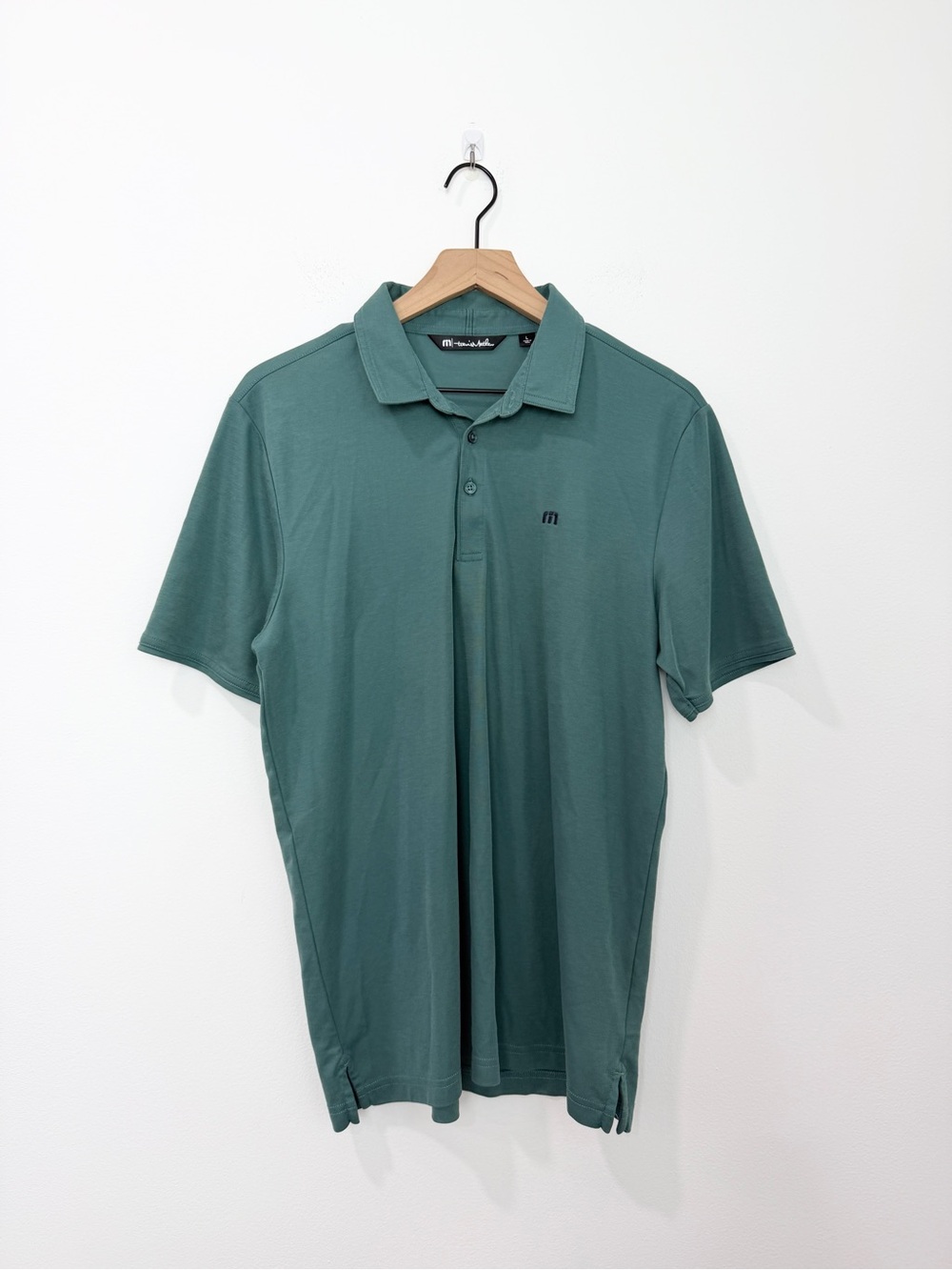 Travis Mathew Golf Polo Shirt Men’s Large Teal Performance Short Sleeve